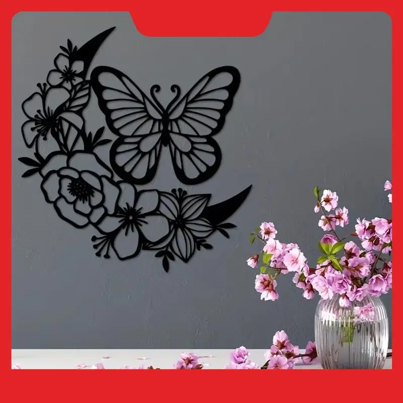 Butterfly Flower Wall Hanging - Perfect For Home Decor Birthday Parties And Holidays Hanging Wall Art Home Decor