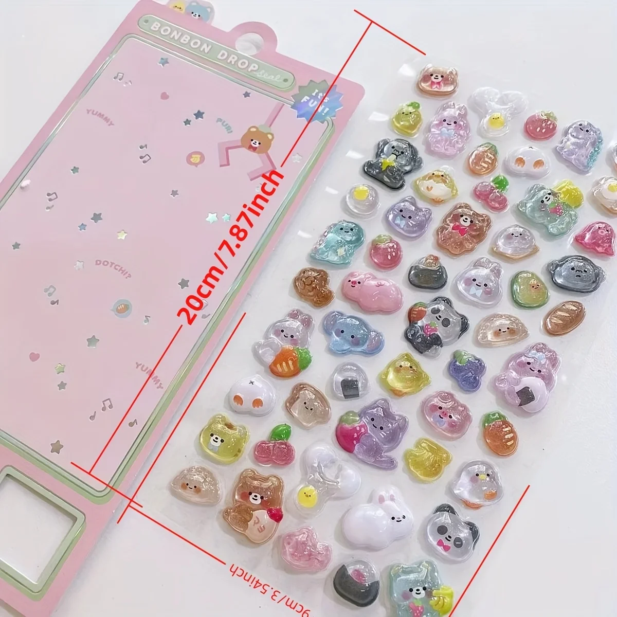 4Sheets random style mobile phone notebook decoration stickers, cute cartoon stickers, non repeating four sheet set