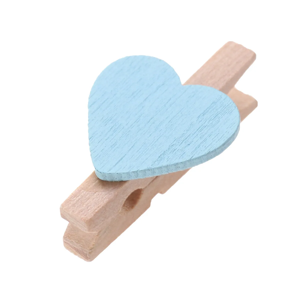 

50Pcs Heart Wooden Clips Mini Photo Pegs Home Decor Gift Embellishment Photo Clip Love Clip Picture Clips Hearts