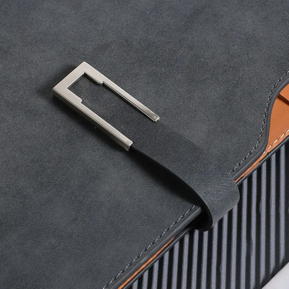 

Портативный блокнот формата А5 из искусственной кожи в ретро-стиле с держателем для карт, для записей совещаний, канцелярских принадлежностей, списков дел, со сменными блоками, для студентов