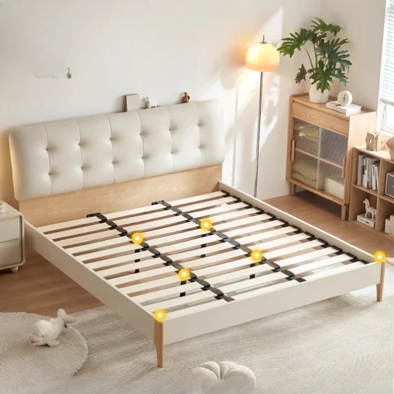 

Home Cream Wind Soft Bag, Technology Fabric Master Bedroom Queen Bed