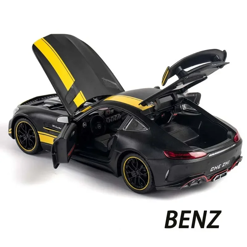 1:24 Benz GTR AMG-GTR Sport Alloy Car Diecasts & Toy Vehicles Toy Car Metal Collection Model Car Model High Simulation Kids Gift