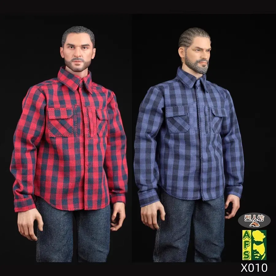 

Модель повседневной рубашки в клетку AFS X010 1/6 для солдатиков, аксессуар для 12-дюймовых фигурок, в наличии