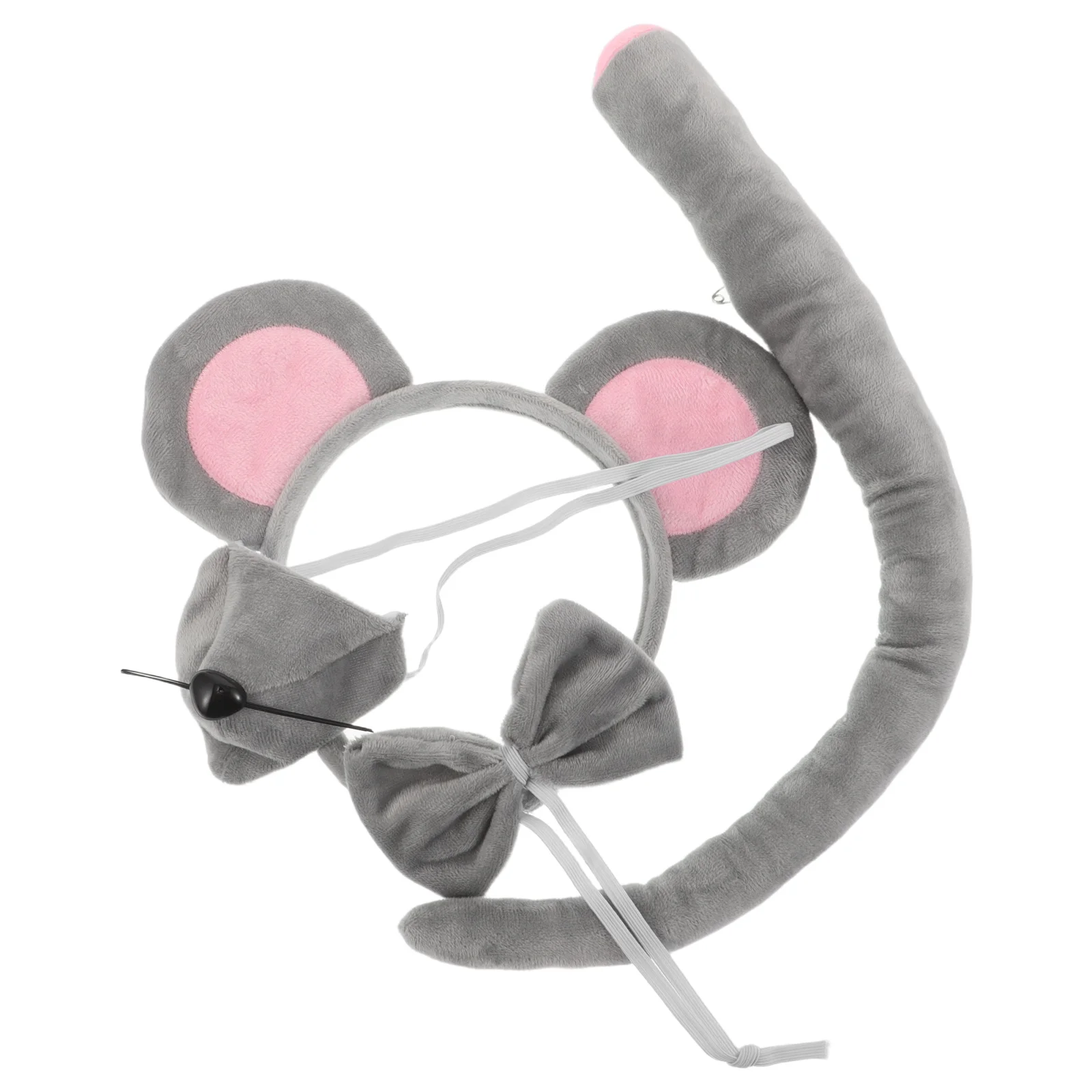 

2 Sets Mouse Ears Headband Costume For Kids Soft Animal Crown Party Dress Up Accessory Set Halloween Carnival Cosplay Cute Mouse