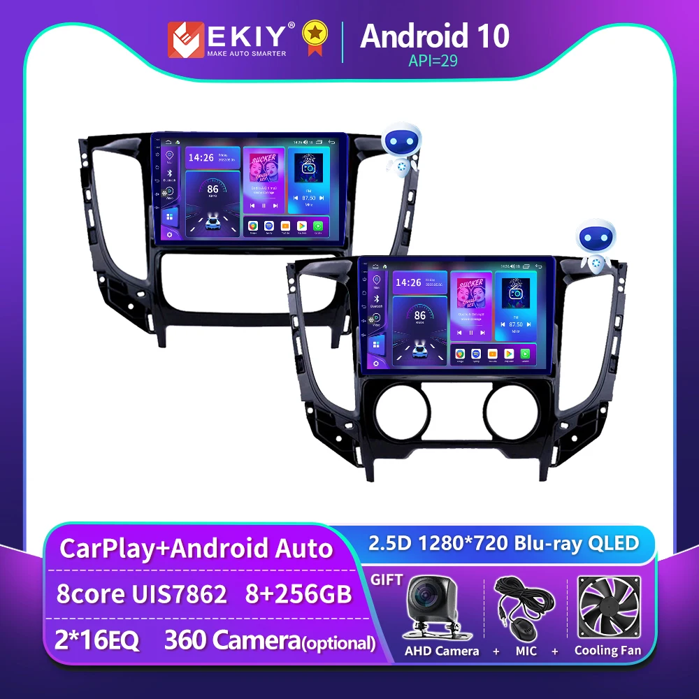 

EKIY T900 For Mitsubishi L200 5 2015 - 2019 Car Radio Multimedia System Tape Recorder Navigation GPS Stereo Auto Carplay No 2din