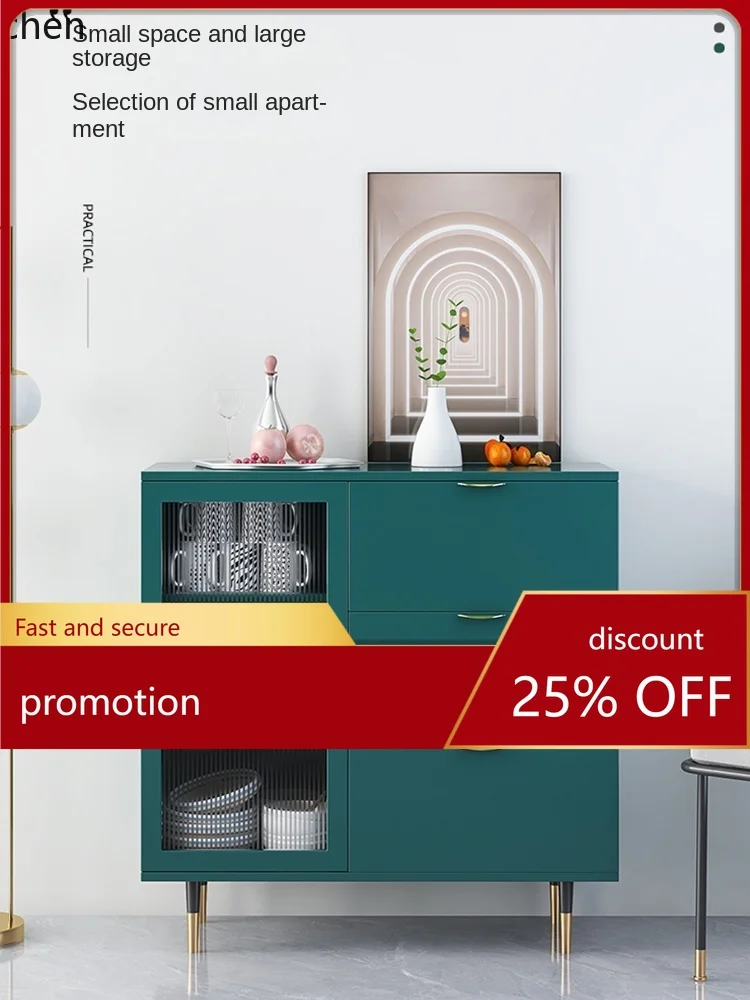 YFY Kitchen Cabinet Locker Living Room Wall Home Cupboard Light Luxury Tea Cabinet