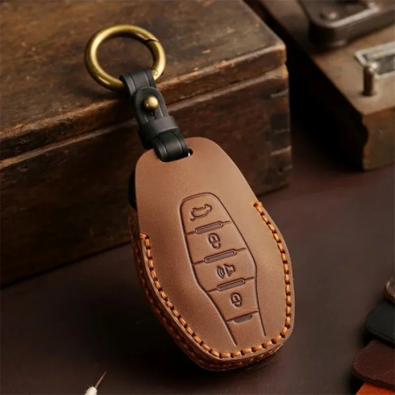

Кожаный чехол для автомобильного брелока A +, держатель для ключей для Chery Jetour 2020X70 Plus X90