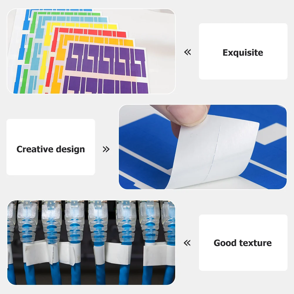 

20 Sheets Cable Label Tear-Resistant Self-Adhesive Waterproof Cable Management Tags Writable for Electronics Wire Identification