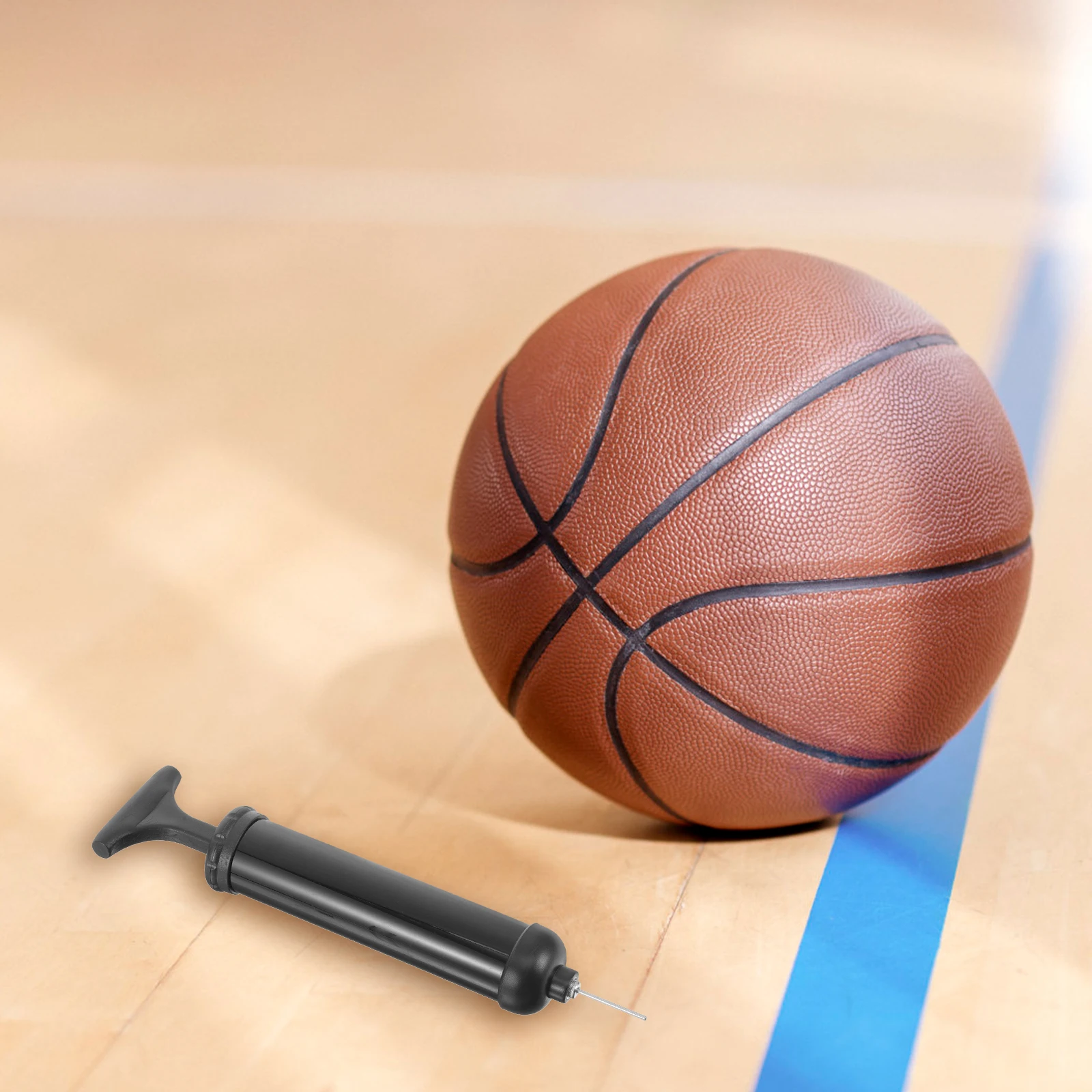

Portable Hand Air Pump for Balloons Basketball Football Yoga Ball Pump 2 Needles Black Suitable Pool Toys Tough