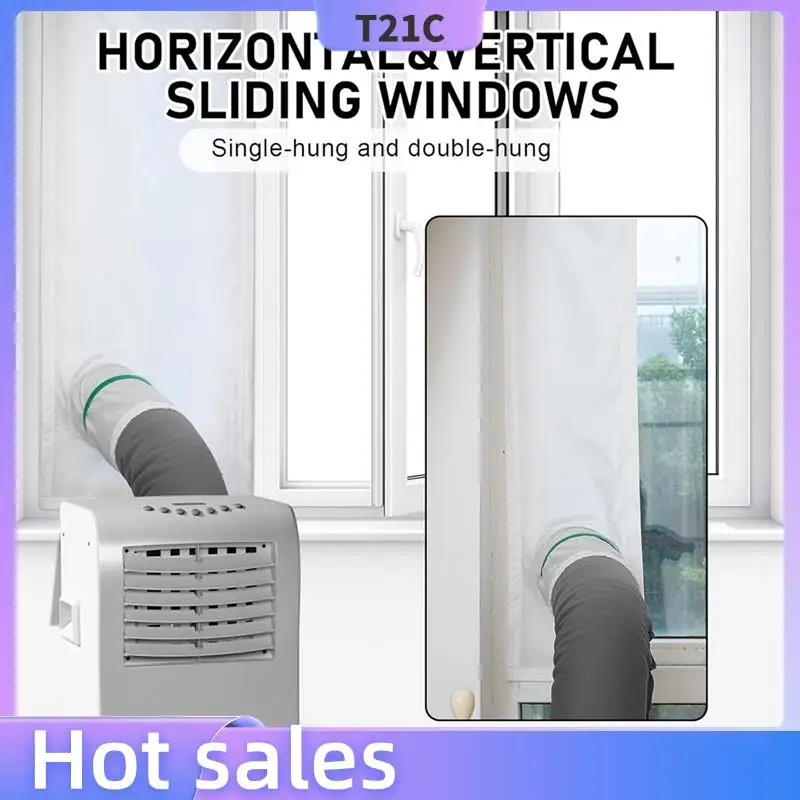 

T21C Портативный кондиционер, оконный вентиляционный комплект, крышка шланга переменного тока, изоляционная пленка для воздуховода, подходит для выхлопного шланга 5 дюймов и 5,9 дюйма