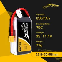TATTU 75C 3S-4S 850mAh Battery Kit – 11.1V/14.8V for FPV & RC Spare Parts