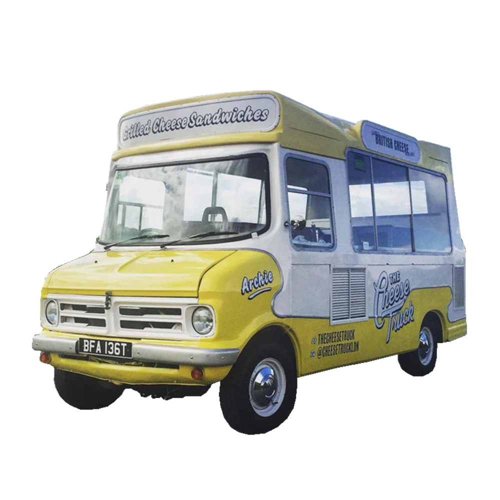 New Arrival Electric Outdoor Food Truck Vintage Fast Food Mobile Kitchen Trailer Ice Cream Food Cart Fast Food