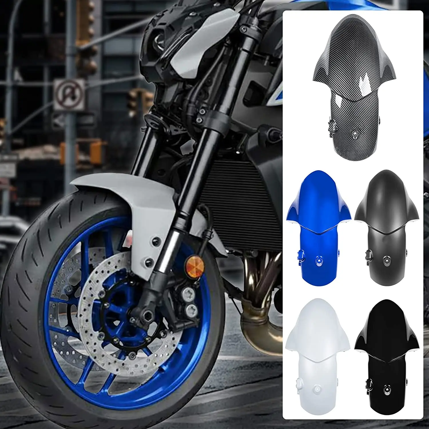 

Motorcycle Front Fender for Yamaha MT09 SP Mudguard Splash Guard Tire Hugger Fairing Protector MT 09 MT-09 2021 2022 2023 Carbon