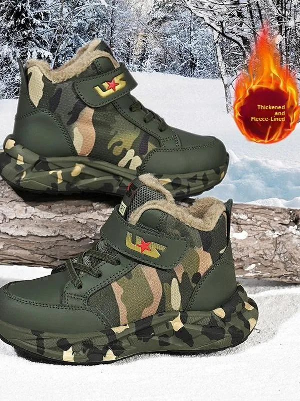 bottes-tactiques-montantes-pour-garcons-motif-camouflage-antiderapantes-pour-l'entrainement-et-la-randonnee-en-exterieur-collection-automne-hiver-modele-special-forces-eagle