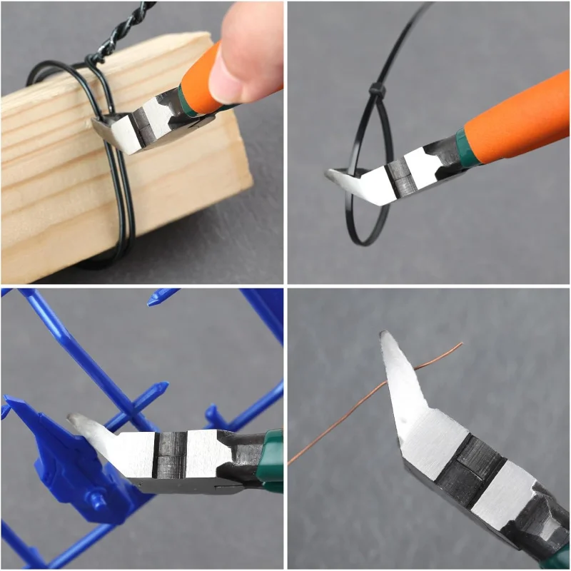 Diagonal Pliers Flush Cut Plastics, 45 Angled Wire Cutters Crafting, Side Clippers, Cutter Snips