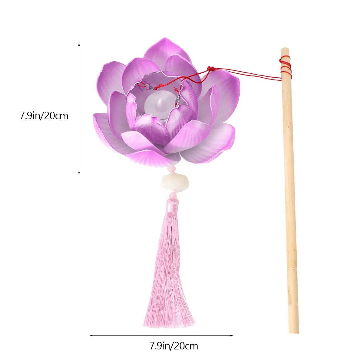 

1pc Artificial Lotus Lanterns Hand-held for Wedding Bright Colors Portable Lantern Props