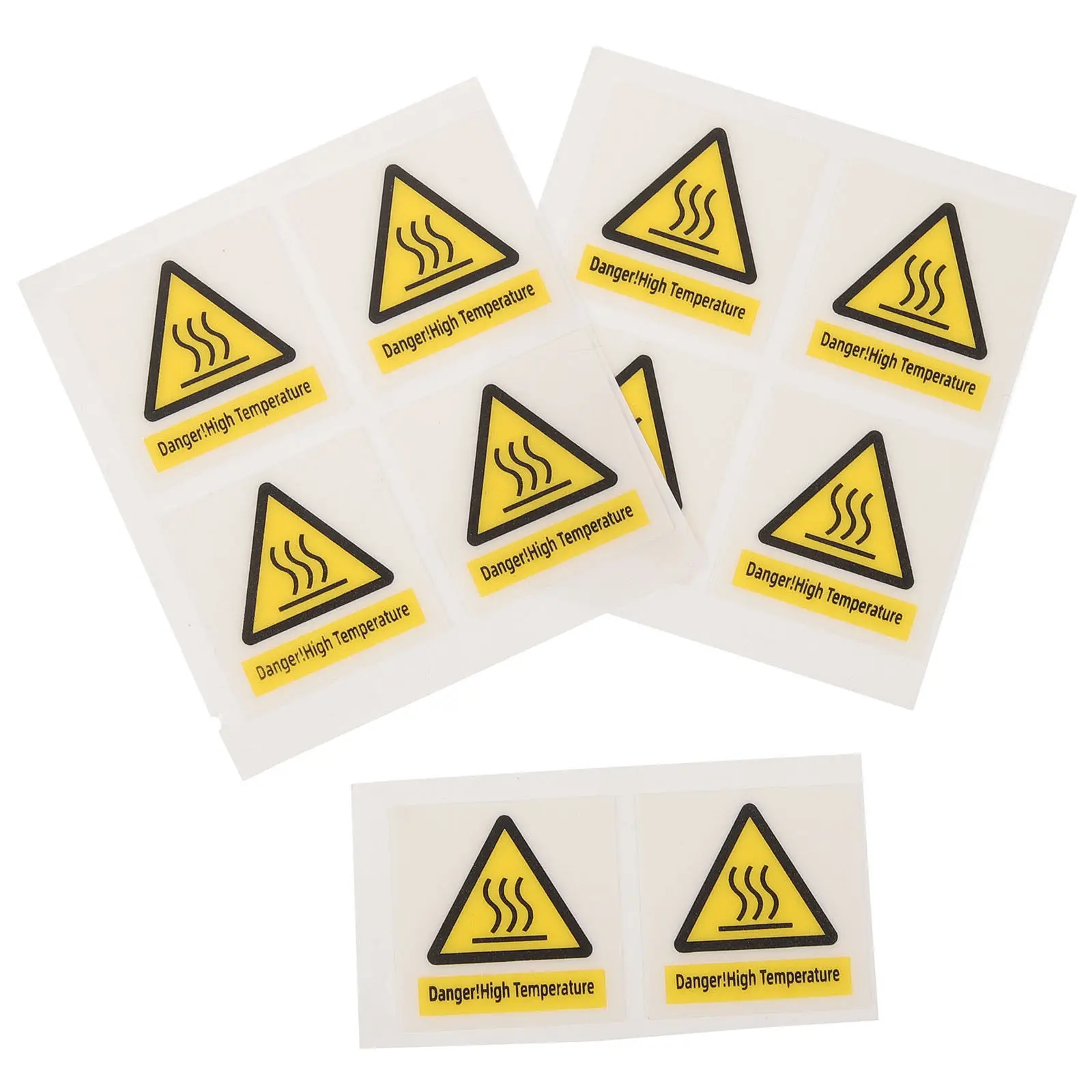

10 Sheets Hot Surface Warning Sticker High Temperature Caution Label Pc Material Easy Peel Stick for Equipment Factory Safety