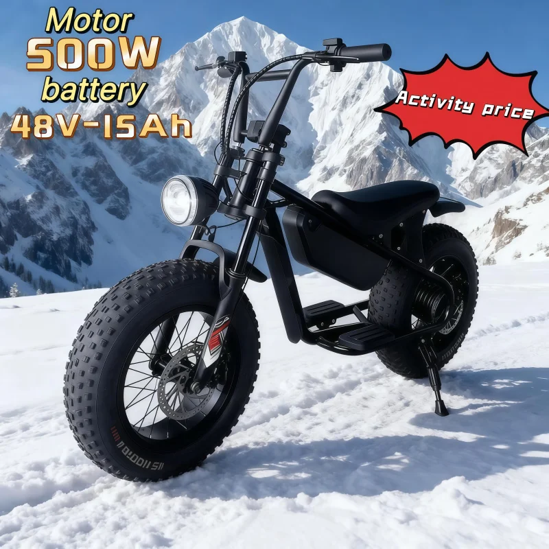 

Factory high-quality scooter, 16-inch mountain tire snow off-road, 500W high-speed motor, 48V15ah battery power truck