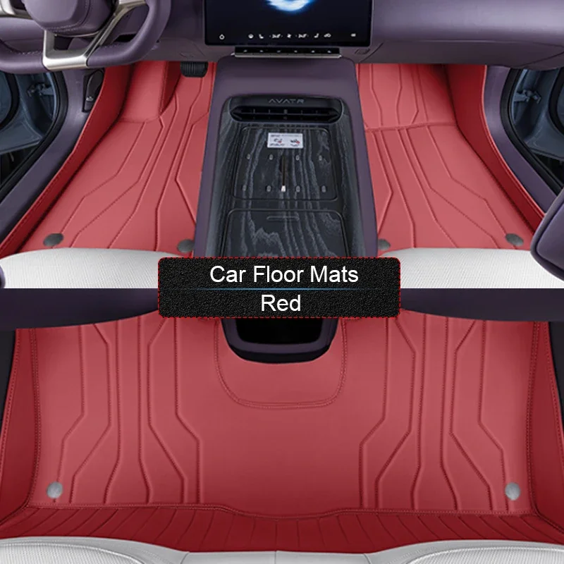 Custom Nappa Leather For AVATR 12 2024-Present Car Foot Protect Mat Auto Anti-Slip Luxury Waterproof Floor Pad Accessory