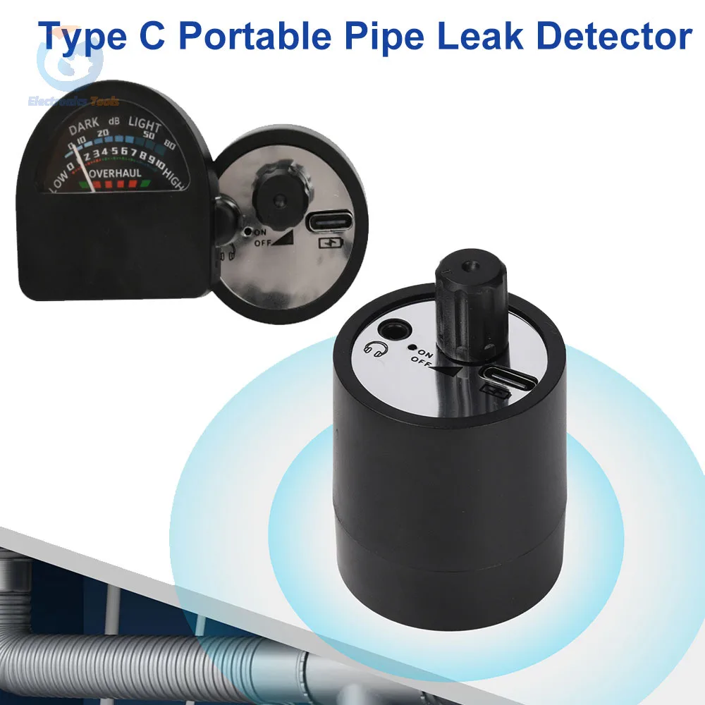 Water Leak Detector Sound Detector for Pipe Water Leak Suitable for Leak Detection of  Various Construction Pipe Type C