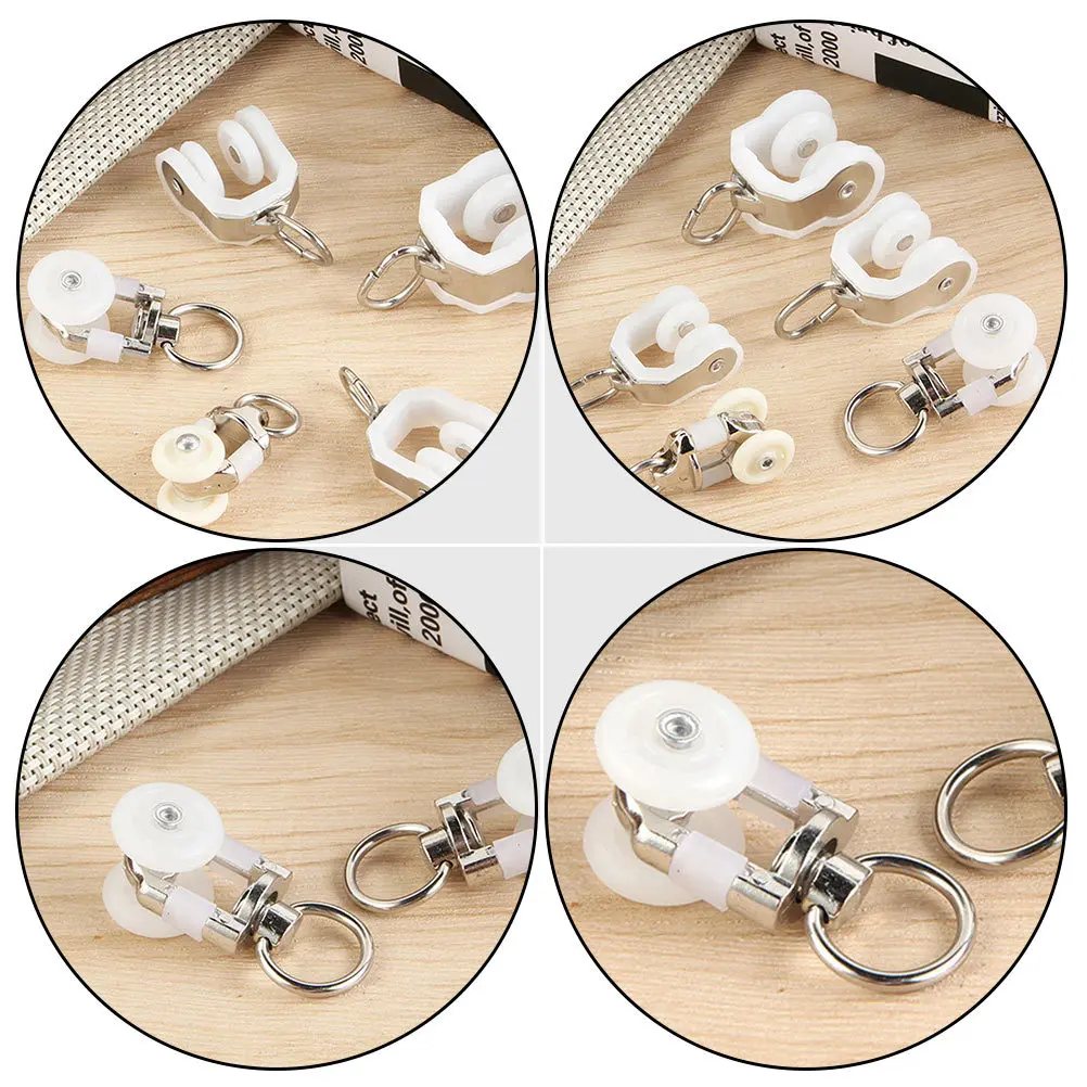 

20 pcs Curtain Track Roller Alloy Sturdy Home Accessories Space Saving Vertical Blinds Pulley Track Pulley For Cloth