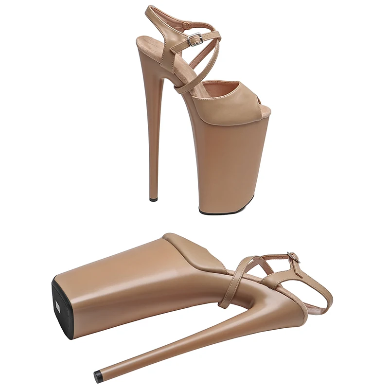 Leecabe 26CM/10inches Matte PU Upper Sexy Exotic High Heel Platform Party Sandals Stripper Heel Pole Dance Shoes