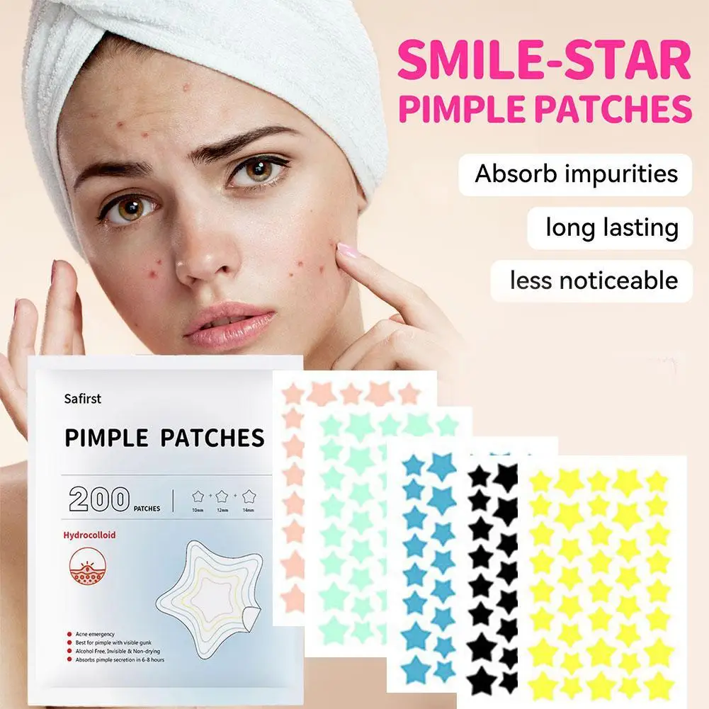 

200 Counts Cute Colorful Butterfly Pimple Patches Acne Treatment Stickers Invisible Acne Cover Face Spot Pimple Patch Skin Care