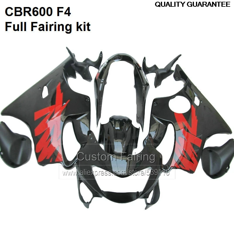 

Glossy Fairing kit For HONDA CBR600 f4 99 00 fairings ( black red ) xl18