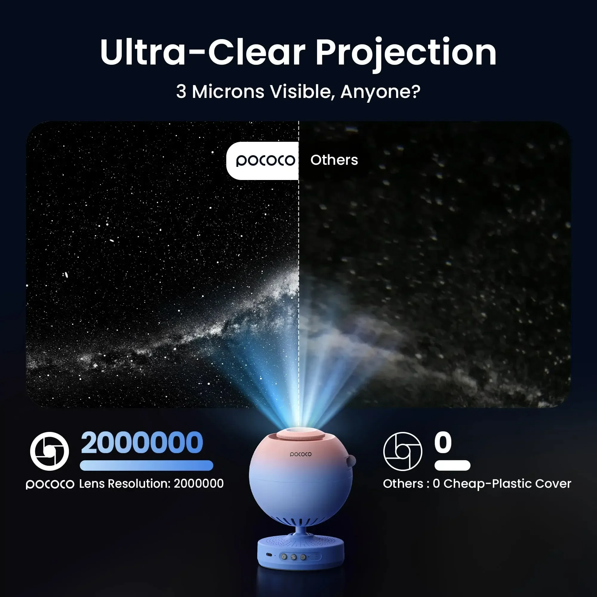 POCOCO Galaxy Projector Galaxy Light Projector Star Projector Gorgeous Nebula - Discs for POCOCO Galaxy Projector, 5k Ultra HD, - Image 3