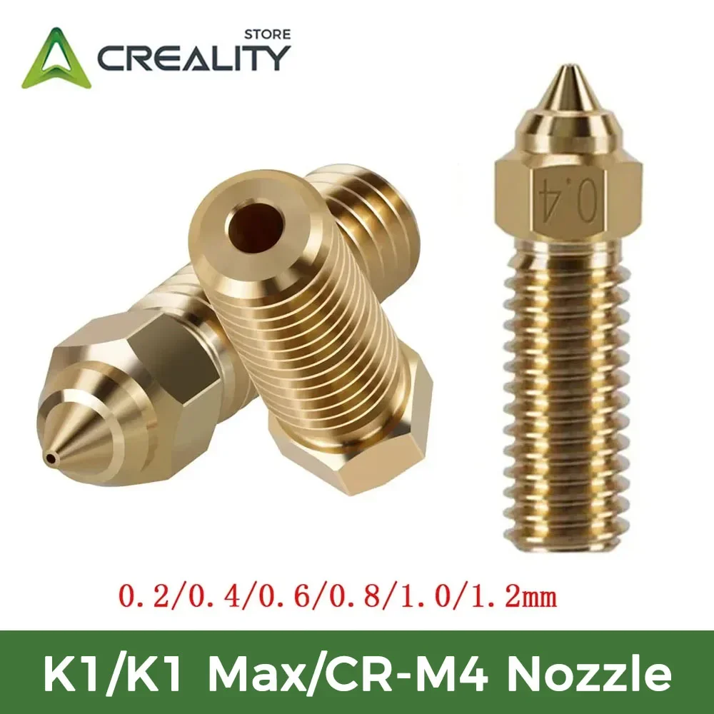 

Сопло Creality K1/K1 Max/CR-M4, 1 шт., латунные высокоскоростные сопла для 3D-принтера 0,2/0,4/0,6/0,8/1,0/1,2 мм, подходят для нити 1,75 мм