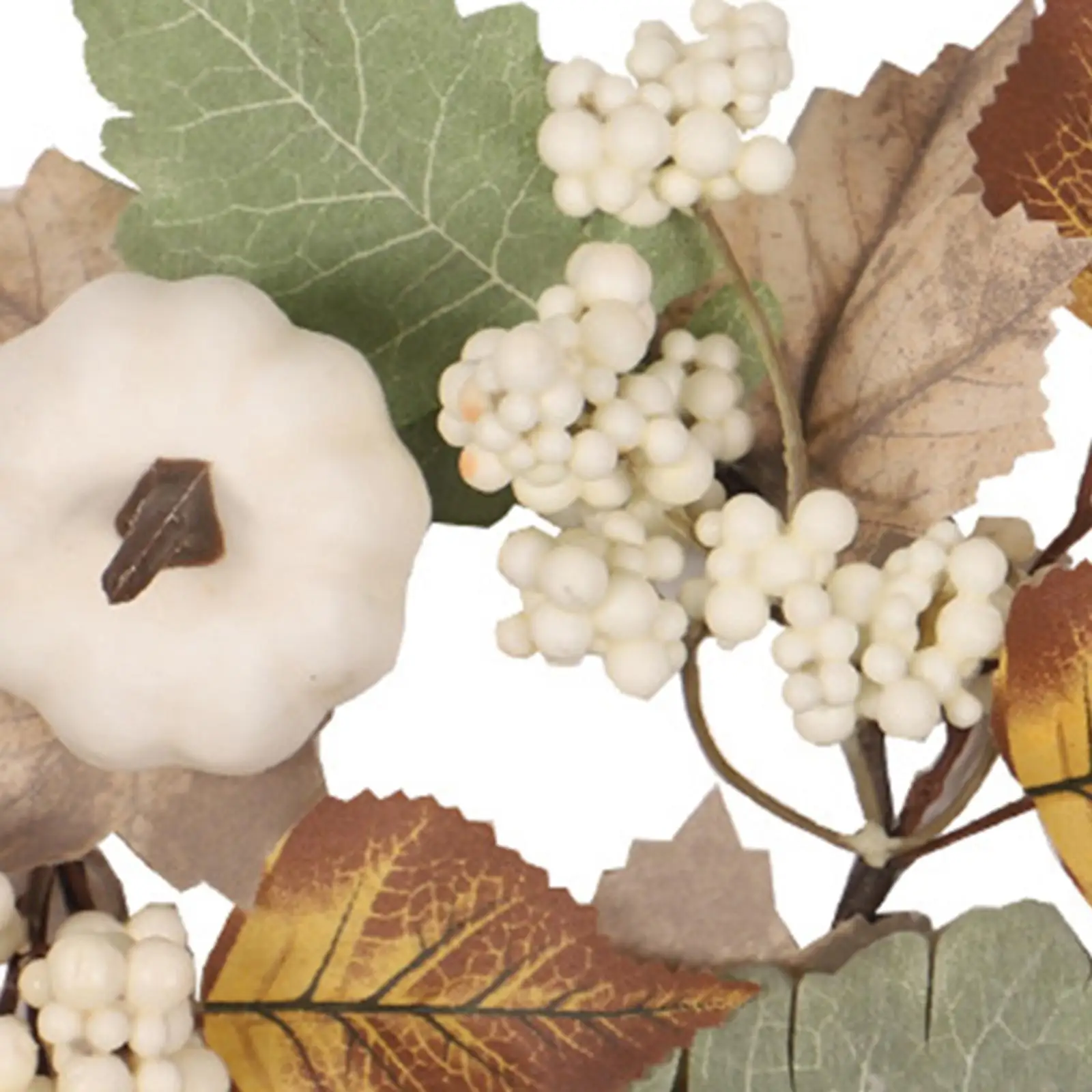 Maple Leaves Fall Wreath Thanksgiving Wreath Candle Ring Front Door Wreath Garland for Festival Dining Room Window Home Party