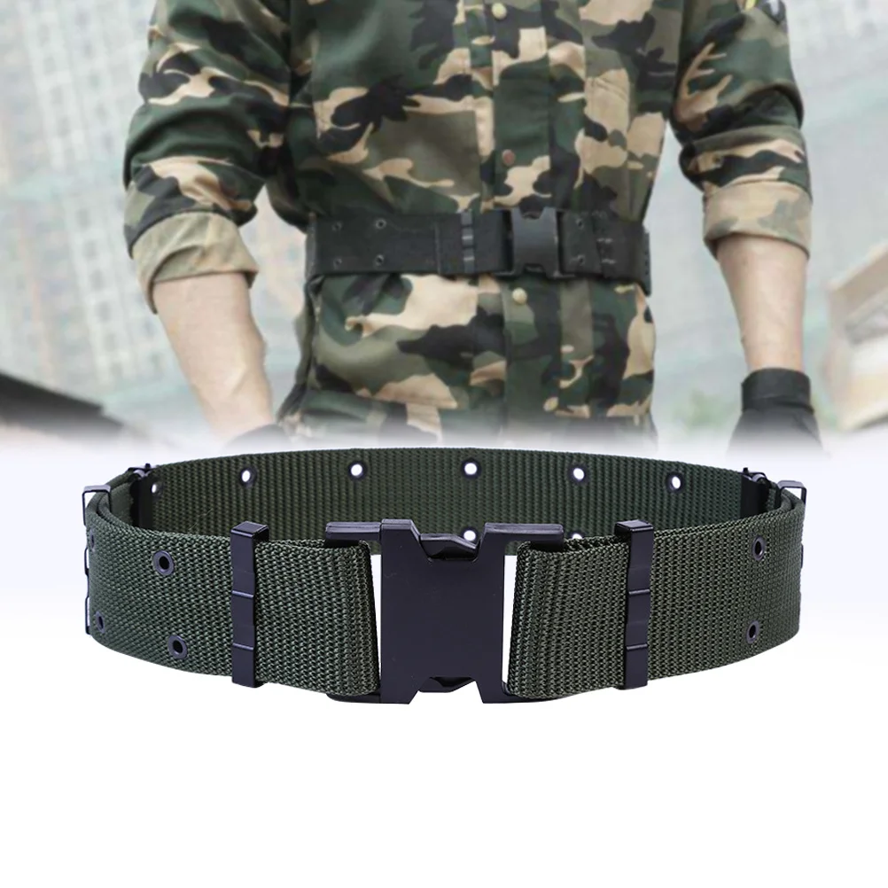 

Canvas Belt for Men Adjustable Style Web Belt Outdoor Valentine Thanksgiving Christmas Gift Green