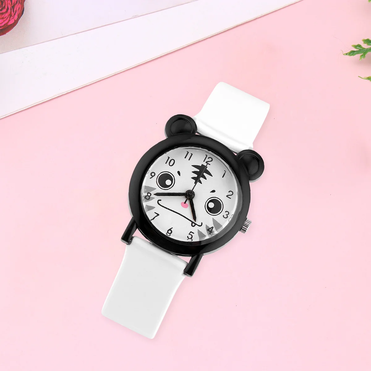 قطعة واحدة من ساعة كوارتز مقاومة للماء، ساعة يد كرتونية، مادة PVC ملونة، ساعة جميلة مقاومة للمطر للخارج