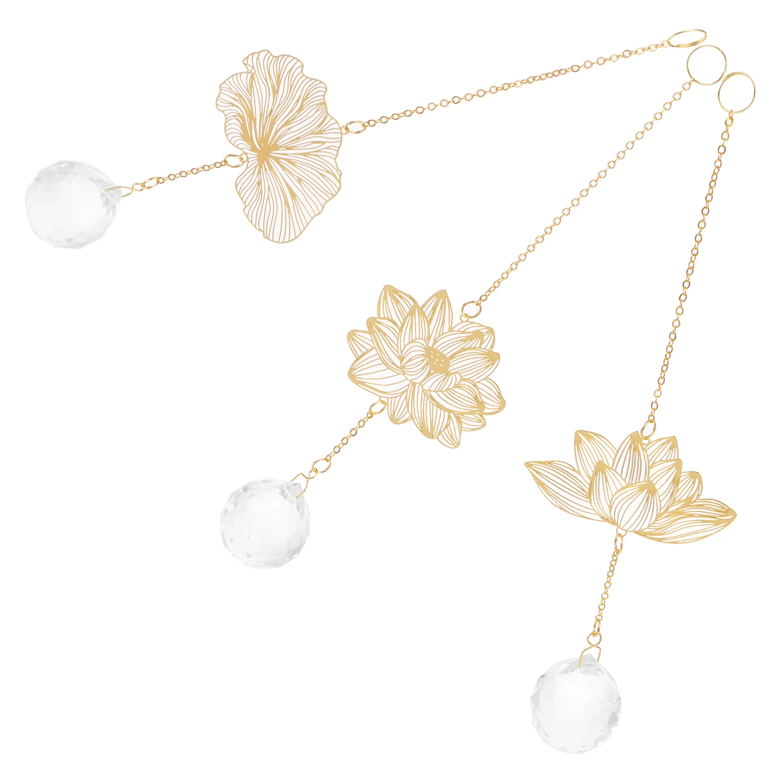 

Lotus Decorative Hanging Crystal Ceiling Fan Pull Chain Lights Home Wall Lamp Bedroom Bathroom Decor
