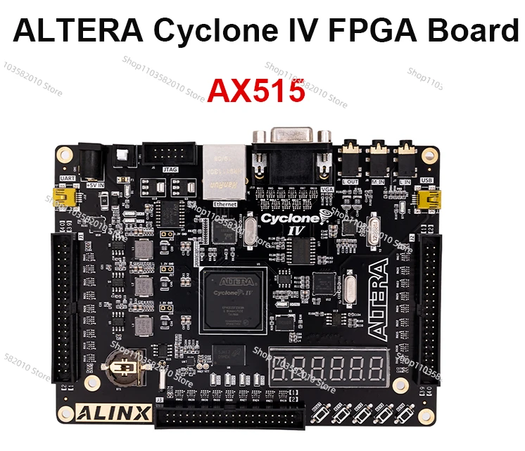 

ALINX AX515: ALTERA NIOS Cyclone IV EP4CE15F FPGA Development Board DDR2 Gigabit Ethernet USB