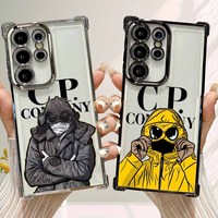Fashion Cp C-company For Samsung S25 Edge S24 S23 S22 S21 S20 Note 20 Ultra Plus Lite Plating Anti-Fall Phone Case