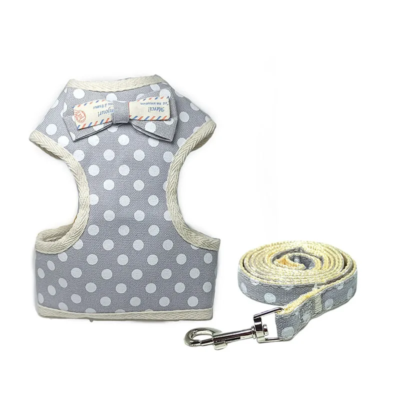 Breathable Puppy Harness Vest Clothes Dog Harness Leash Set Kitten Chest Strap French Bulldog Chihuahua Outdoor Walking Lead