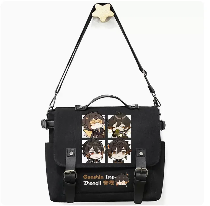 

Anime Genshin Impact Morax Zhongli Crossbody Canvas Bags School Bag Unisex Messenger Bag Fashion Shoulder Bag 1742