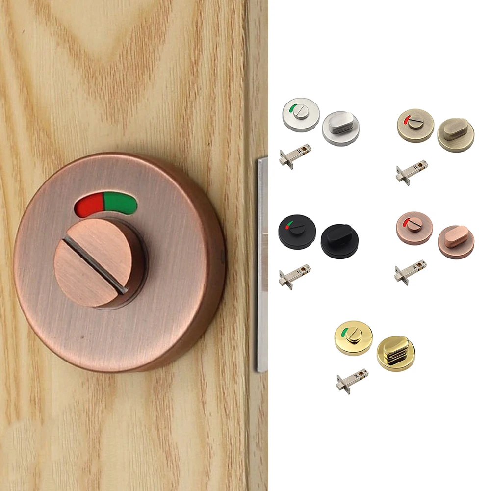 Stainless Steel Toilet Partition Lock With Occupancy Indicator For Public Restroom Stall Door Hardware