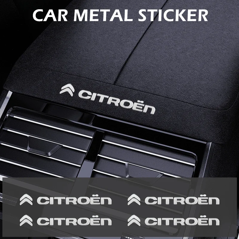 Car Styling 3D stickers metal logo personality label decals waterproof stickers For Citroen C4 C5 C3 C2 C1 C4L C6 Picasso Saxo