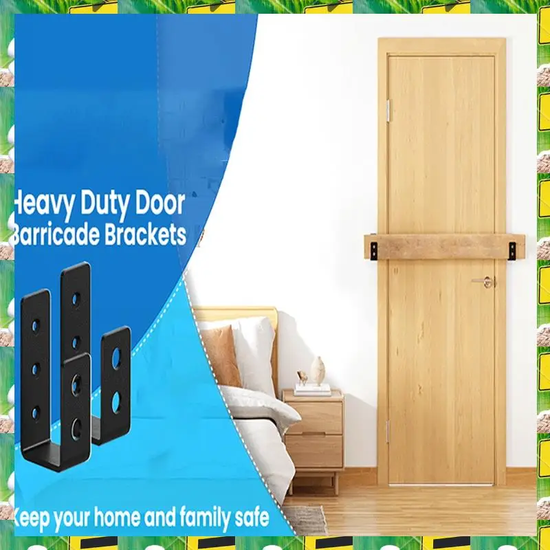 2 Pieces 2Inch X 4Inch Door Barrier Clips Heavy Duty Open Rod Bracket U Shape Bracket For Barn Shed Garage Gate Easy To Use