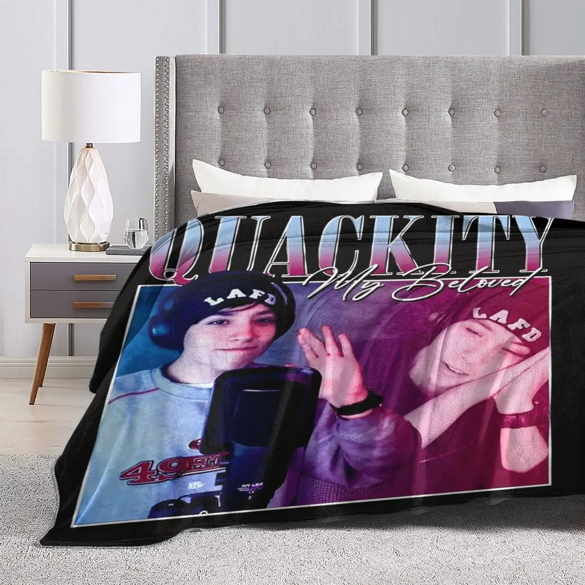 Quackity My Beloved Poster Warm Soft Blanket Mexican Cute Boy Office Plush Throw Blanket Living Room Flannel Bedspread Bed Cover