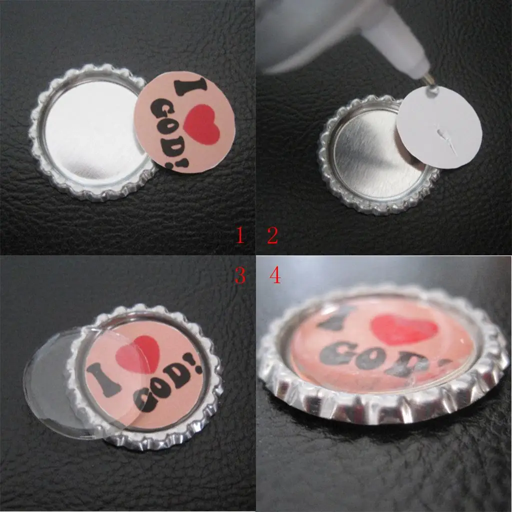 100pcs Craft Bottle Caps Flat Decorative Bottle Caps Silver, 1 Inch Diameter