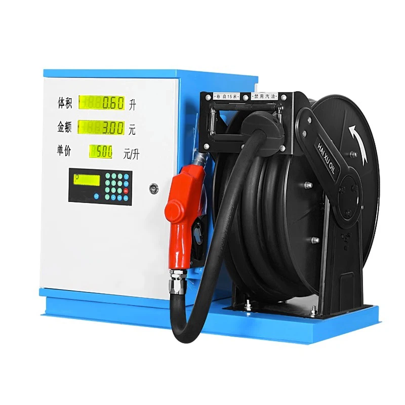 

Vehicle-mounted 12V/24V/220V high-flow silent diesel gasoline explosion-proof reel refueling machine automatic oil pump