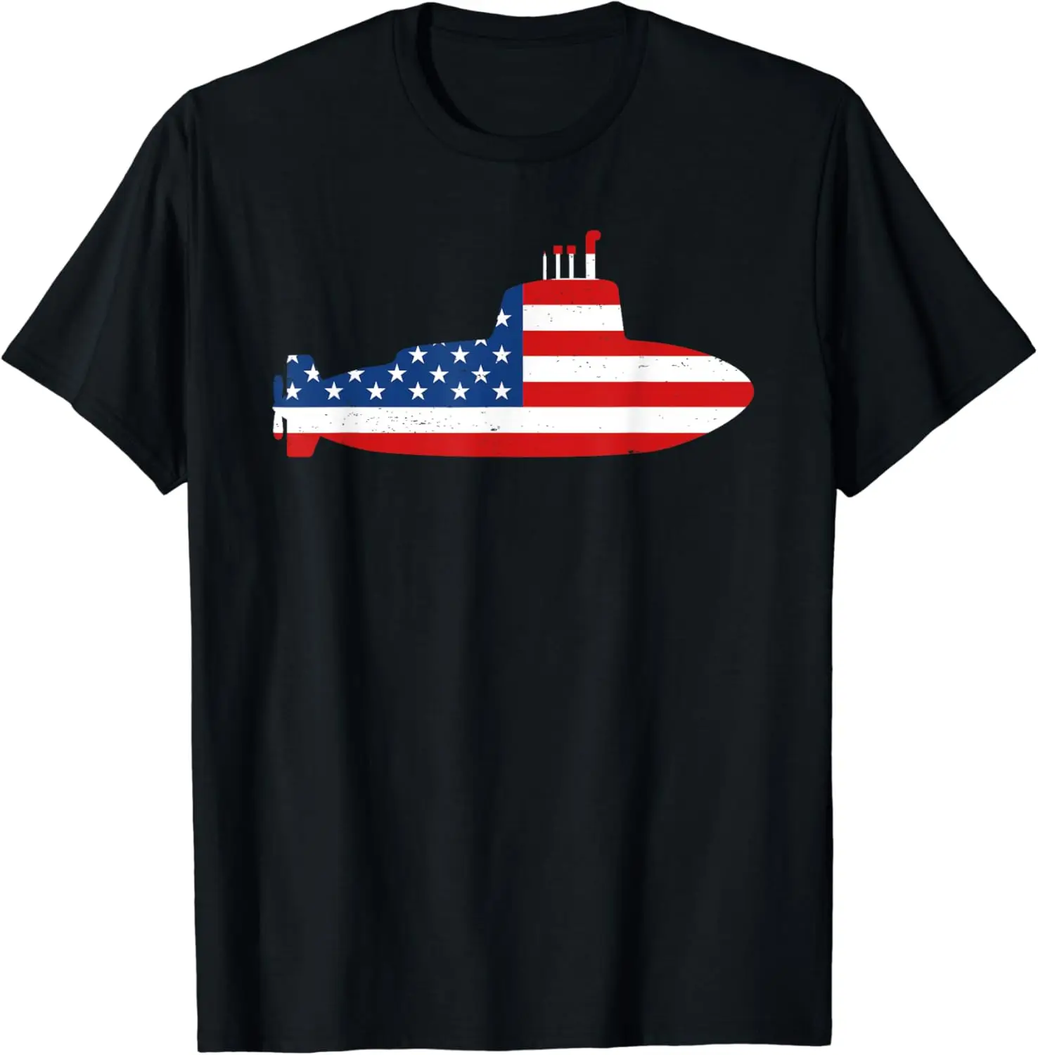 American Flag Submarine Shirt 4th of July Patriotic Veteran