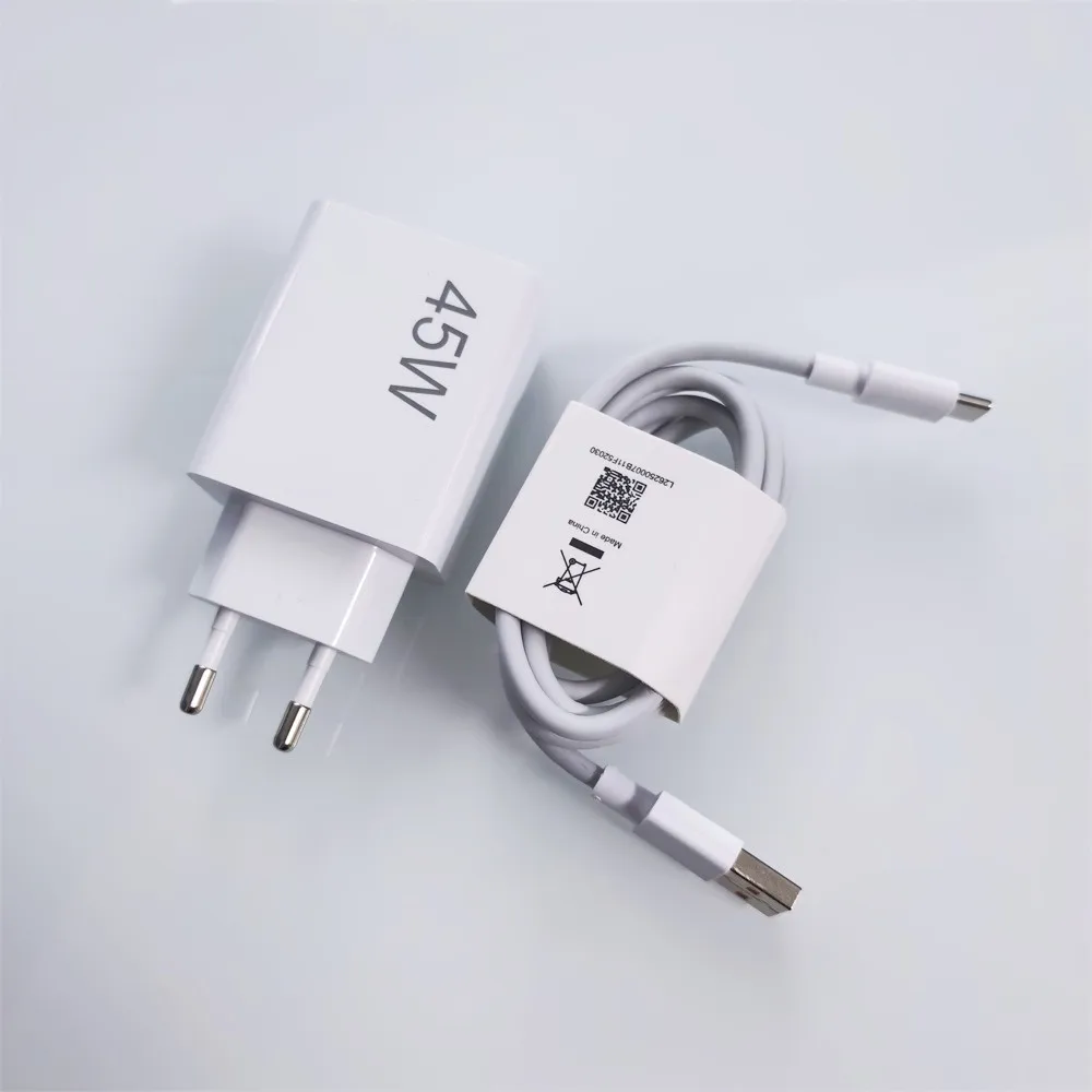 For Xiaomi Redmi Note 13T 14 Pro Pad 7 8 45W Charger EU Turbo Charge Fast Charger Adapter 1/1.5/2 M Type C Cable For Mi 11 10T 9
