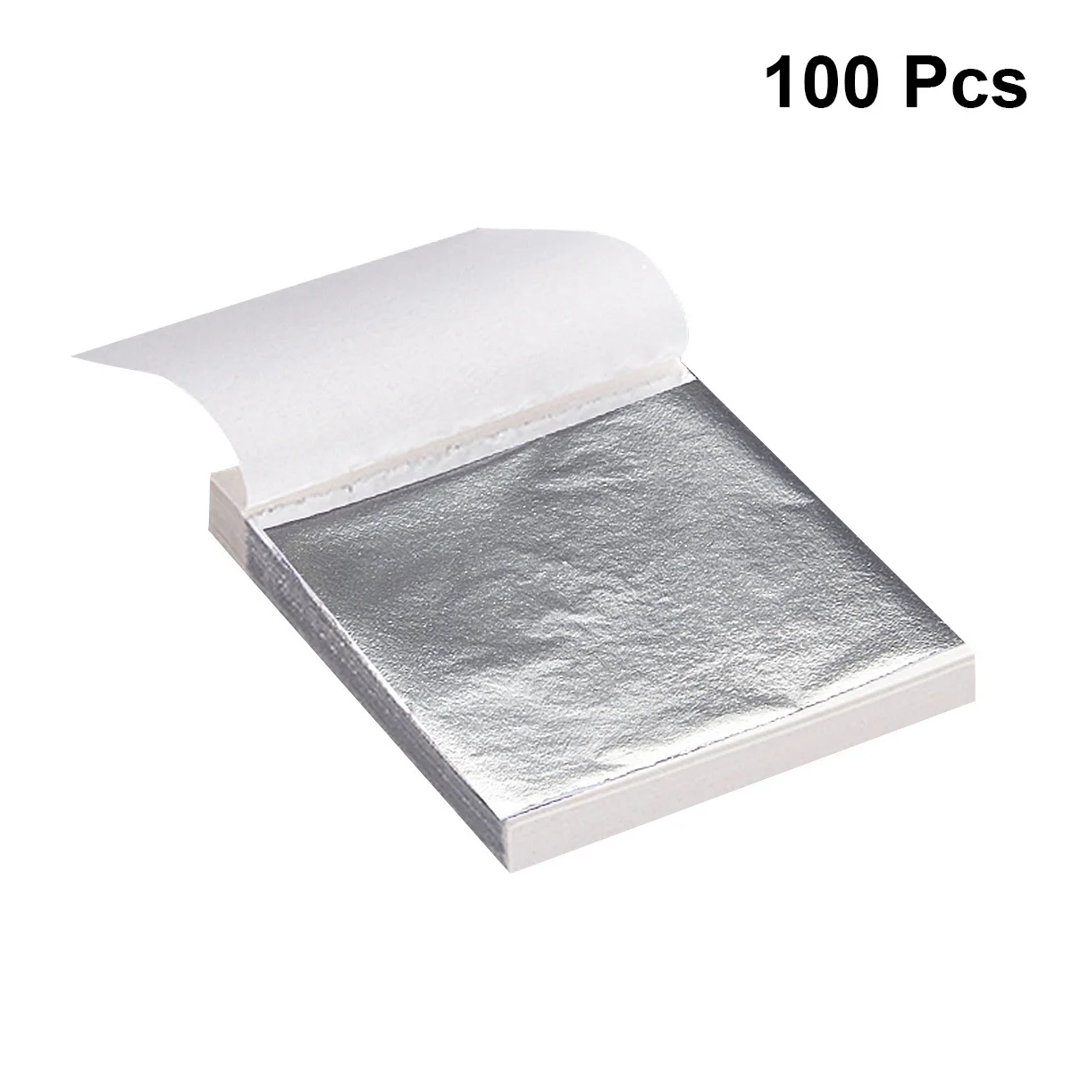 100 pçs 9x9cm imitação folha de papel para artesanato dourado arte pintura decoração manicure argila metal folheado cobre