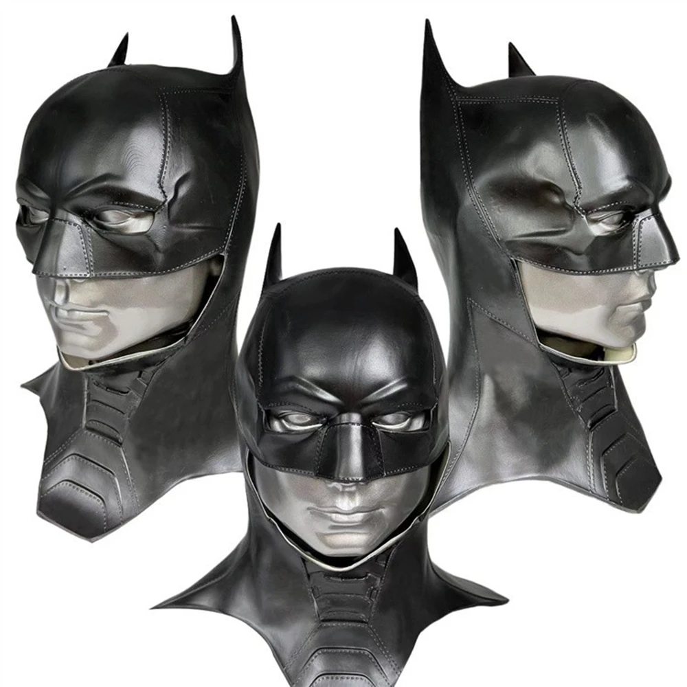 Cafele Adult Men Bat Superhero Cosplay Bruce Wayne Costume Halloween Masquerade Mask Black Latex Accessories Mask Props