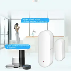 Novo tuya wi fi sensor de porta janela inteligente detector alarme independente sensor magnético trabalho com alexa casa do google