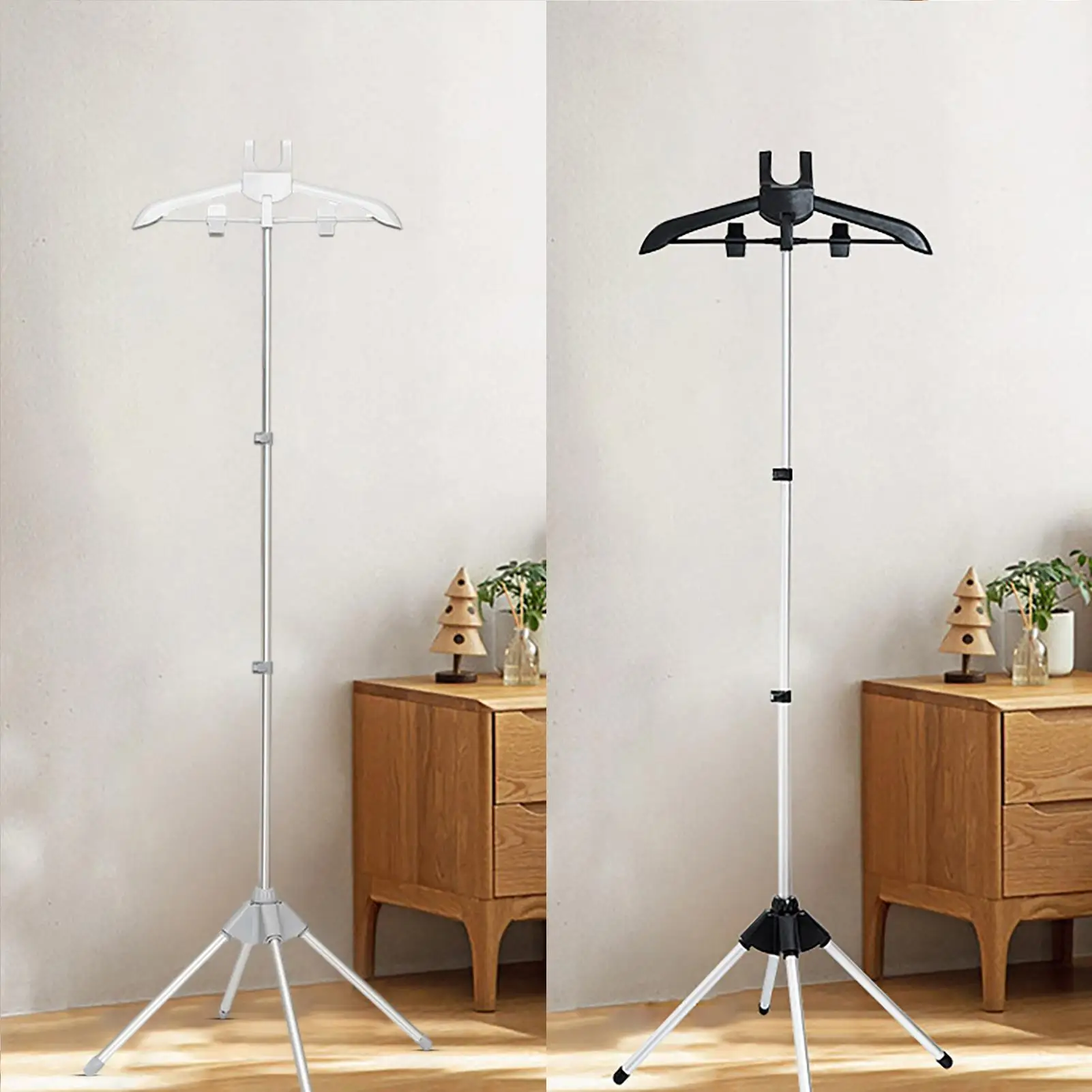 Steamer Stand Telescopic Garment Steamer Rack Height Adjustable Garment Foldable Standing Hanger for Home Steaming Clothes
